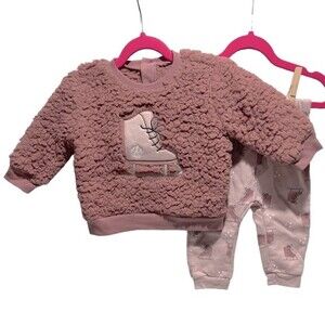 PL Baby Faux Shearling Top and Pant Set, 9 Months